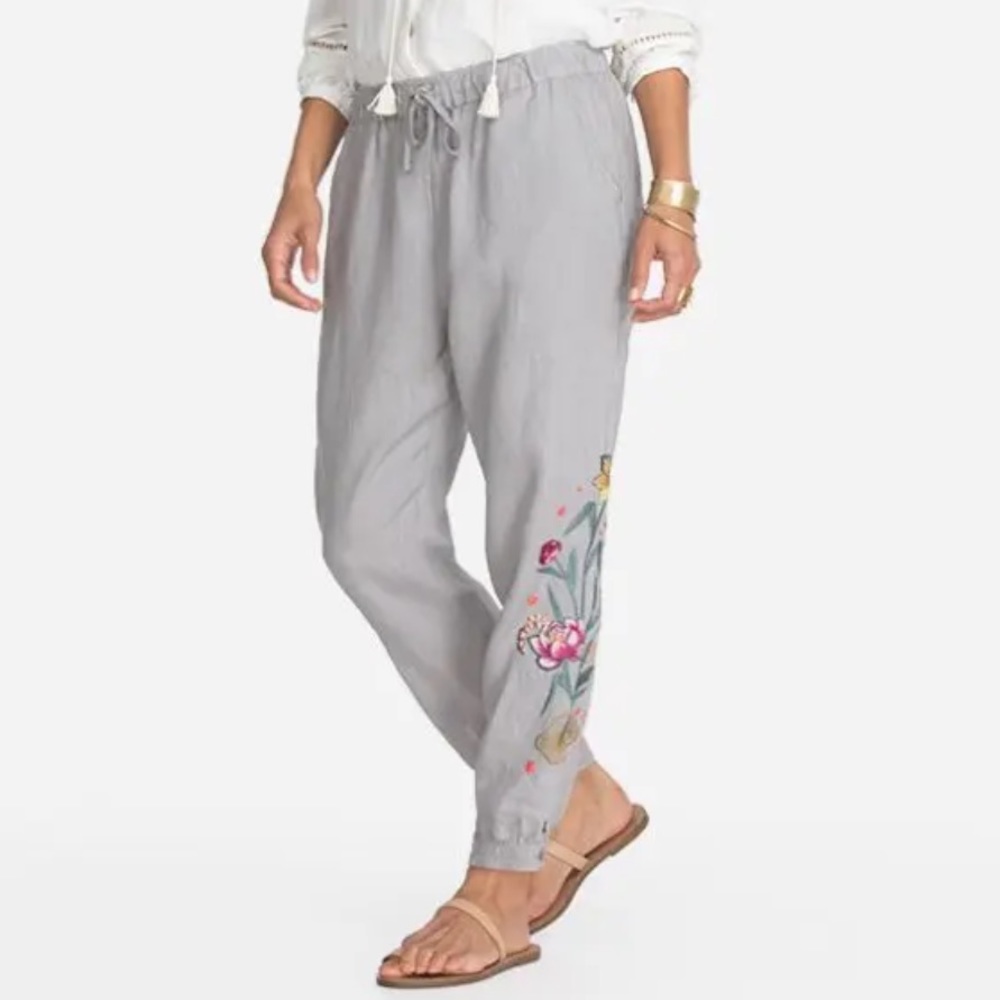 NEW WITH TAGS JOHNNY WAS Linen Jogger Pant XS